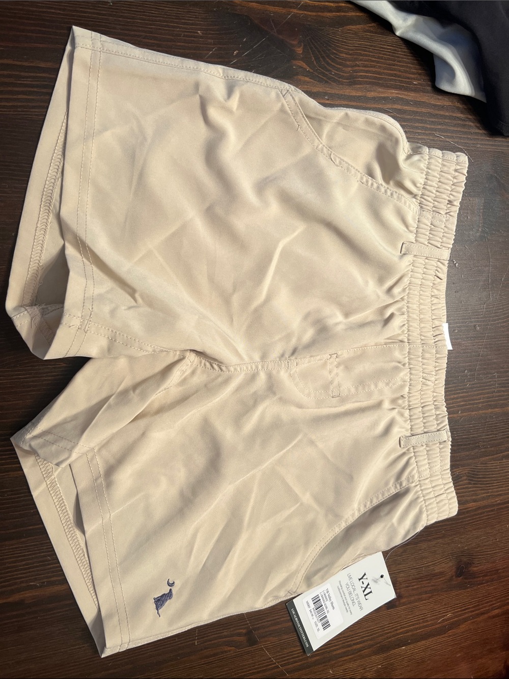 Kids Elastic-Waist Performance Shorts in Khaki